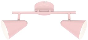 Jasnoróżowa lampa sufitowa z metalowym kloszem 42x10 cm Amor – Candellux Lighting