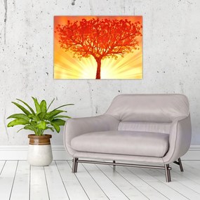 Obraz na szkle - Drzewo w słońcu (70x50 cm)