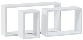 Zestaw półek ściennych P-008, biały matowy, 3 szt.