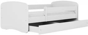 Łóżko dla dziecka z barierką Rostok 2X 80x160 - białe