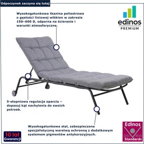 Szary nowoczesny leżak na taras R6-K12