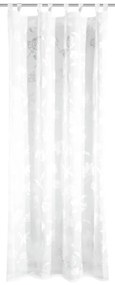 Biała firanka z woalu 135x245 cm Flowers – Sehlbach