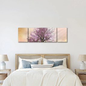 Obraz kwitnącego drzewa na szczycie wzgórza (170x50 cm)