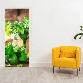 Fototapeta na drzwi - Świeża mięta (95x205cm)