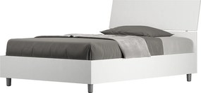 Łóżko bez stelaża 120x200 Nachylony zagłówek frassino biała Demas
