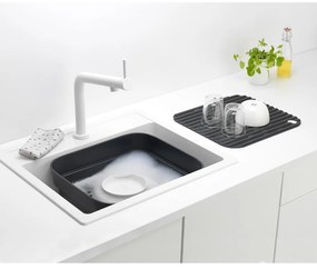 Ciemnoszara plastikowa miska do mycia naczyń z ociekaczem SinkSide – Brabantia