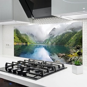 Panel Szklany Odbicie Gór w Jeziorze