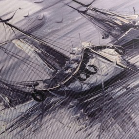 Obraz - Port, obraz olejny (170x50 cm)