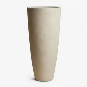 Donica Zewnętrzna Z Cementu Paige Biały & Ø45 Cm - ↑100 Cm - Sklum
