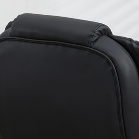 HOMCOM Krzesło biurowe ergonomiczne Funkcja masażu i ogrzewania Fotel Biurowy Obrotowy Maksymalny kąt oparcia 120kg Czarny | Aosom PL