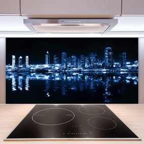 Panel Szklany do Kuchni Panorama Nowoczesnej Metropolii