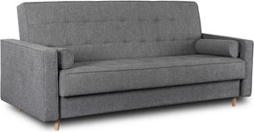 Sofa z Funkcją Spania MALTA Wersalka Rozkładana Dwuosobowa Szara Nowoczesna do Salonu