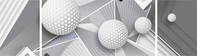 Geometryczny abstrakcyjny obraz (170x50 cm)