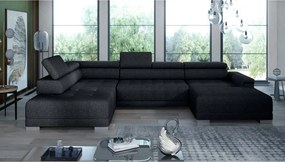 Narożnik CAMPO XL z elektryczną regulacją siedziska Lewostronny w tkaninie MEMPHIS 20 WERSAL