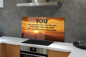 Szkło Ozdobne do Kuchni Napis pod Słońcem