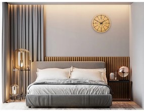 Zegar na ścianę nowoczesny drewniany z cichym mechanizmem okrągły solidny