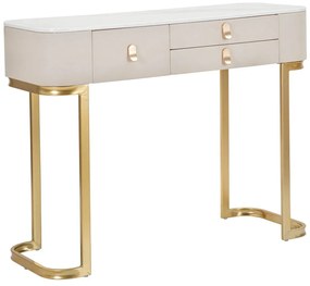 Konsola w beżowo-złotym kolorze 40x100 cm Beauty – Mauro Ferretti