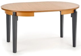 Stół SORBUS 100(200)x100 dąb miodowy/grafitowy rozkładany HALMAR