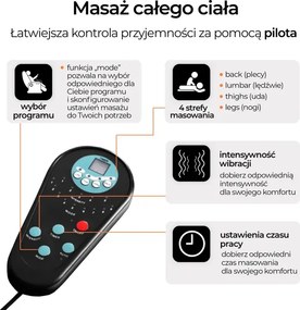 Fotel Rozkładany Obrotowy Masujący z Podnóżkiem SPIKE 2 Ciemnoszary Loft