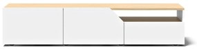 Biała szafka pod TV w dekorze dębu 180x38 cm Verone – TemaHome