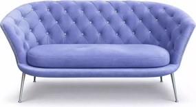 Tapicerowana i pikowana sofa muszelka Shelly