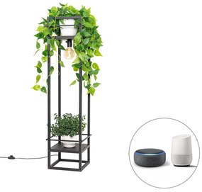 Inteligentna lampa podłogowa industrialna czarna w tym Wifi G95 - Cage RackPrzemysłowy Oswietlenie wewnetrzne