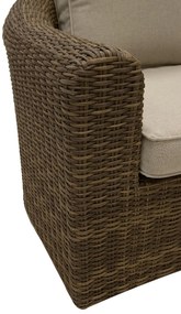 Rattanowy zestaw narożny modułowy BORNEO LUXURY dla 7 osób (brązowy)