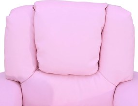 HOMCOM Fotel dziecięcy mini fotel sofa dla dzieci wiek 3-6 lat funkcja leżaka kolor różowy