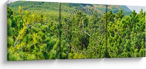 Obraz - Babia Góra, Polska (z zegarem) (90x30 cm)