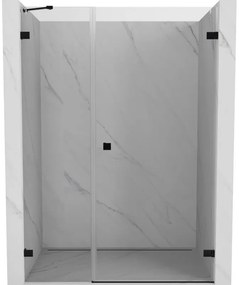 Mexen Lunar-B drzwi prysznicowe uchylne prawe 140 cm, transparent, czarne - 832S-140-050-70-00-P