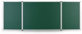 Tablica kredowa ceramiczna zielona składana, magnetyczna, 3600 x 1200 mm