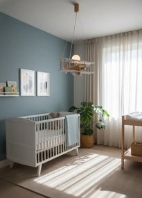 Biały żyrandol dla chłopca samolot - S198 R0-M15