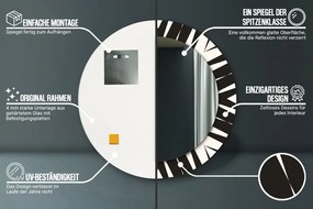 Abstrakcja geometria Lustro dekoracyjne okrągłe