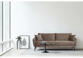 Brązowoszara sofa z aksamitnym obiciem Scandic Magic, szer. 230 cm