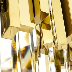 Złoty żyrandol w stylu glamour z kryształkami Imperial 60