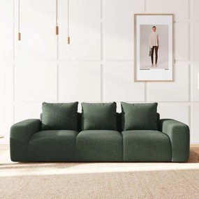 Zielona sofa z materiału bouclé 287 cm Monce – Rodier