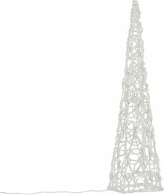 Świąteczna akrylowa piramida 60 cm - ciepła biel, na baterie