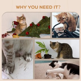 PawHut Zestaw schodków dla kota, montaż ścienny i sufitowy, dla kotów do 5 kg, Beżowy