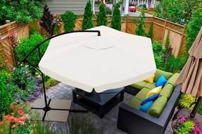 Ogrodowy parasol składany LEVI 300 cm, beżowy + darmowe opakowanie