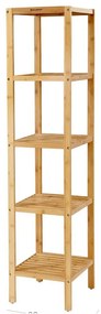 SongmicsHome Regał bambusowy GREGOR, 5 półek, 33x33x146cm, brąz