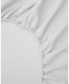 Białe prześcieradło z perkalu bawełnianego z gumką 70x140 cm Fleno – Kave Home