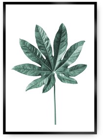 Plakat Leaf  Emerald Green