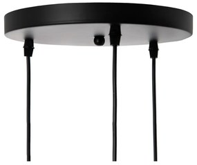 Czarna lampa wisząca z metalowym kloszem ø 36 cm – Ixia