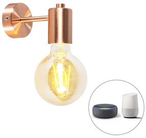 Inteligentna lampa ścienna w stylu art deco miedziana w komplecie z żarówką WiFi G95 - Facil Nowoczesny Oswietlenie wewnetrzne