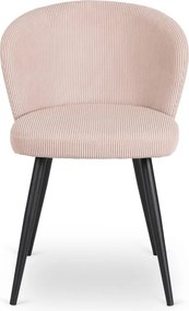 Krzesło Tapicerowane HAILEY Beżowe Sztruksowe Nowoczesne Loft