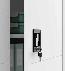 Metalowa szafa gospodarcza Dawid Smart 90x40x185 cm, biała