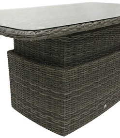 Rattanowy zestaw modułowy BORNEO LUXURY dla 7 osób (szary)