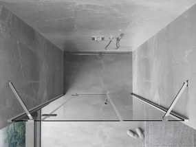 Mexen Mist-H drzwi prysznicowe uchylne lewe 140 cm, transparent, chrom - 8A5-140-001-01-00-L