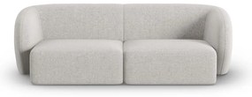 Jasnoszara sofa z tkaniny szenilowej 188 cm Paolo – Milo Casa
