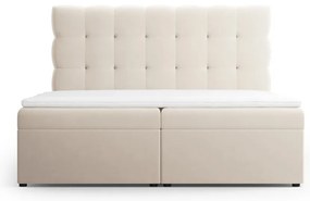 Beżowe łóżko boxspring ze schowkiem 180x200 cm Bali – Cosmopolitan Design